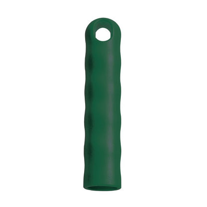 Haug Bürsten KG:n RIPUSTUSKAPPA KAIKILLE VARSILLE ULKOHALKAISIJA 22MM (125x⌀24mm) on vihreä, uritettu muovikorkki, jossa on 22 mm:n yläaukko ja avoin pohja, täydellinen työkalujen säilytykseen.
