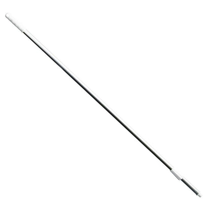 Haug Alustiel 1450 mm teleskooppivarsi Haug Bürsten KG:ltä on pitkä, valkoinen ja HACCP-yhteensopiva, kahvalla ja kartiokärjellä.