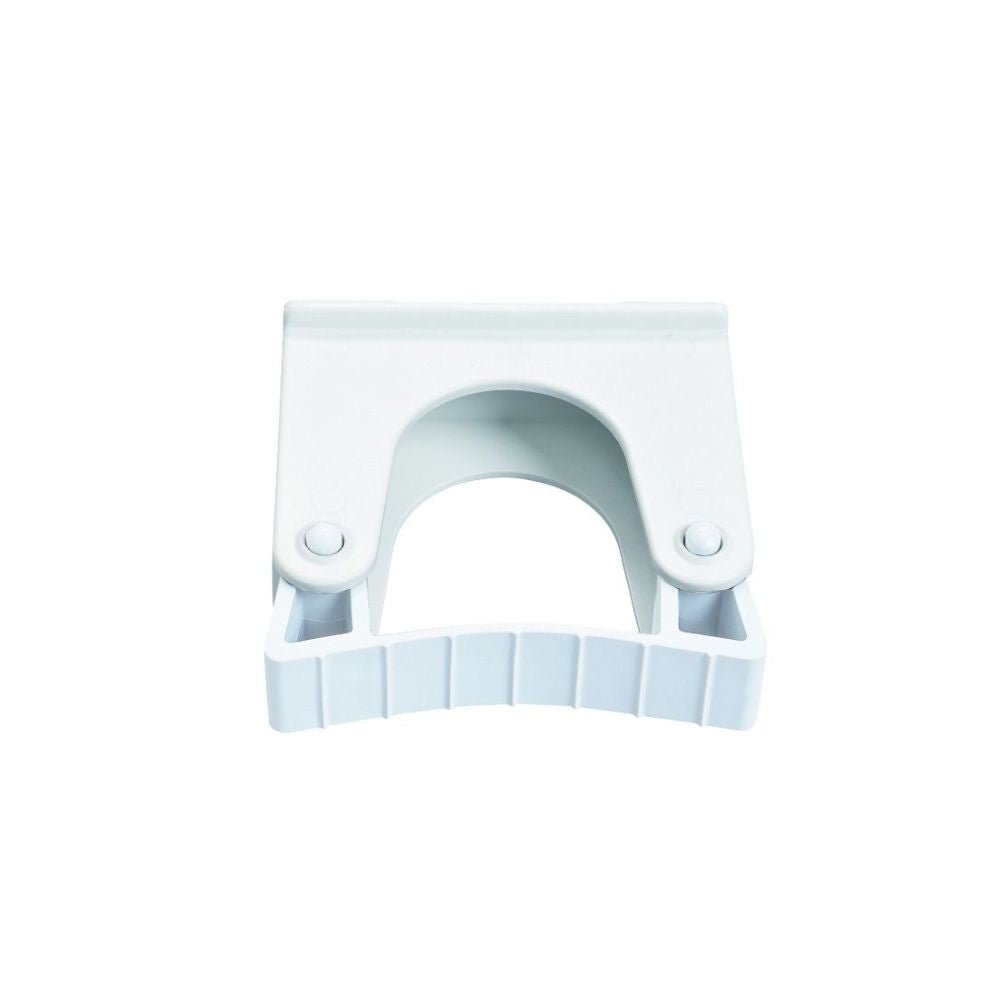 Haugin vara-kahvapidike 80 x 35 x 75 mm Haug Bürsten KG:ltä on valkoinen muovipidike ammattikäyttöön. Siinä on kaareva, avoin keskiosa, kaksi painonappia yläosassa ja uurrettu alapinta – täydellinen puhdistuslaitteiden kiinnittämiseen.