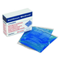 Kuvassa on laatikko, jossa on teksti „Holthaus YPSIMED kylmä / lämmin kompressi 13 x 14 cm | Pakkaus (2 kappaletta)“ Holthaus Medical GmbH & Co. KG:ltä. Sisällä on kaksi kompressia, kumpikin kooltaan 13 x 14 cm, ja ne on kääritty läpinäkyvään muoviin, joka sisältää sinistä nestettä. Laatikon teksti on monikielinen ja korostaa tuotteen kuuma- ja kylmäkäyttöä, joka on välttämätöntä ensiaputilanteissa.