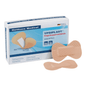 Yksi laatikko Holthaus Ypsiplast® sormenpääsiteitä, vedenpitäviä sormisiteitä Holthaus Medical GmbH & Co. KG:ltä. Laatikossa on ilmoitettu olevan 50 sidettä, joiden mitat ovat 4 x 7 cm. Laatikon edessä on kaksi sidettä pienille vammoille perhosmuotoisella designilla. Laatikossa lukee 'Made in Germany'.