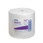 Kimtech® Pure -pyyherullan Kimberly-Clark GmbH tarjoaa 600 nukkaamatonta, valkoista liinaa per rulla (1x600) laatikossa - ihanteellinen puhtaaseen siivoukseen, tuotetiedot, viivakoodi ja nro 7623 etiketissä.