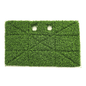 Numatic International GmbH Grasspad 390x230 mm | 1 kappale on suorakulmainen tekonurmimatto, jossa on kestävä, tiheä pinta ja kaksi pyöreää reikää yläosassa, kuvattuna valkoisella taustalla.
