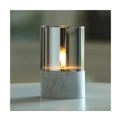 Papstar Securit® LED-kynttilä Ø 8 cm harmaa "Gracia"
