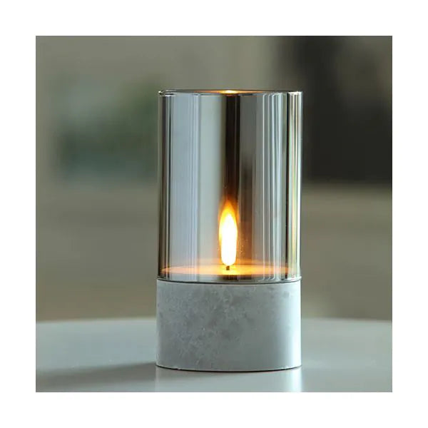 Papstar Securit® LED-kynttilä Ø 8 cm harmaa "Gracia"