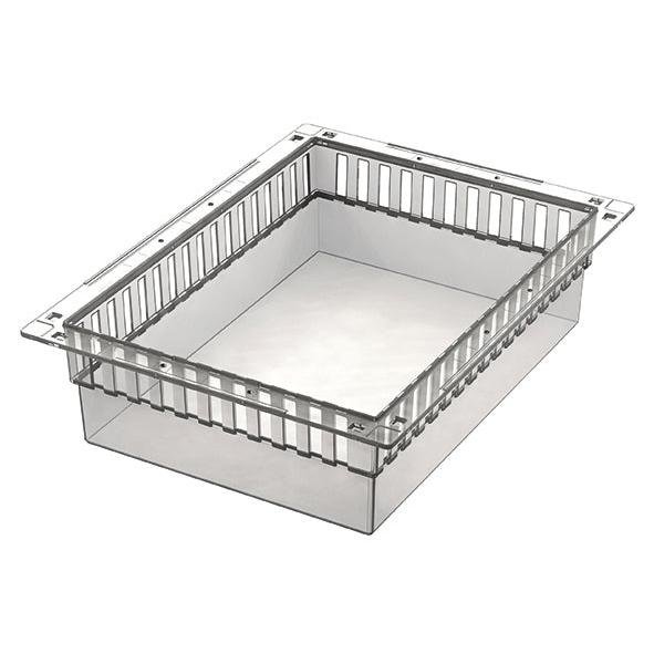 Novocal PC-moduuli on läpinäkyvä, jaettava, suorakulmainen muovisäiliö, jossa on uritetut sivut ja tasainen pohja, mitat 400 x 300 x 100 mm (LxSxK) mukaan lukien ulosvetopysäyttimet. Ulosvetopysäyttimet - täydellinen PC-säilytykseen ja järjestelyyn. Pakkaus: 1 kappale.