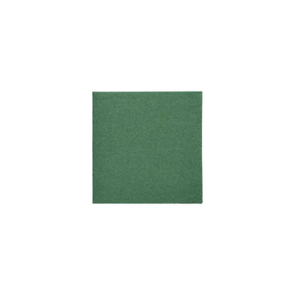 Pala 24 cm x 24 cm kokoisia PAPSTAR-serviettejä "DAILY Collection"-sarjasta, joissa on vihreä kuvio valkoisella taustalla, toimii kestävänä pöytäkoristeena ja antaa ympäristölle ympäristöystävällisen sävyn.
