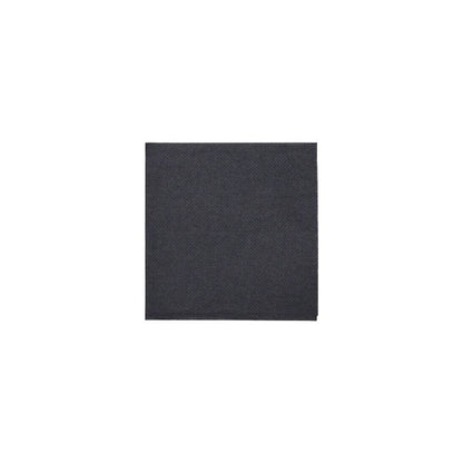 Tummanharmaat "DAILY Collection" lautasliinat PAPSTAR GmbH:lta, kooltaan 24 cm x 24 cm ja 1/4-taitos, kaunistavat pöytäkoristelua valkoisella taustalla ja ilmentävät samalla kestävyyttä.