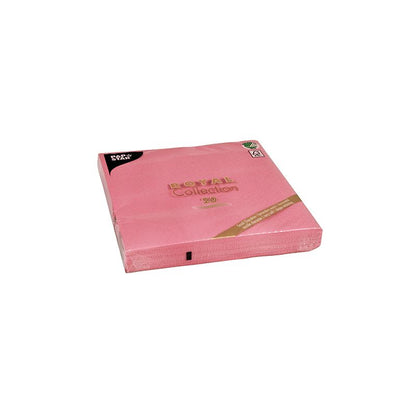 Pakkaus PAPSTAR lautasliinoja 1/4-taitto 40 cm x 40 cm ROYAL Collectionista PAPSTAR GmbH:ltä antaa pöytäkoristelullesi elegantin säväyksen. Pakkaus korostaa, että nämä vaaleanpunaiset lautasliinat ovat kaksikerroksisia ja ympäristöystävällisiä, tarjoten sekä eleganssia että kestävyyttä pöytäkoristelullesi.