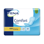Kuva näyttää TENA Comfort Mini Extra -inkontinenssisuojan sinisessä pakkauksessa, jossa on tekstit „TENA“ ja „Comfort Mini“. Se korostaa Dry Fast Core -imuydintä parannetun imukyvyn vuoksi, yhdessä symbolien kanssa, jotka osoittavat, että se on dermatologisesti testattu ja kehitetty tehokkaaseen hajunhallintaan. Tuote on TENA by Essity Germany GmbH:n ja se toimitetaan 30 kappaleen pakkauksessa.