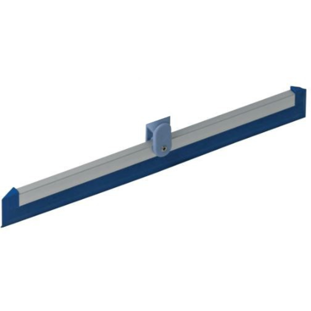 Vileda Professional 35 cm:n harjanvaihtohuuli, esitetty yksinkertaisella valkoisella taustalla, on siniharmaa muotoilu metallisella kahvapidikkeellä ja pitkällä, suoralla kumihuulella, joka on valmistettu hygieenisesti pestävistä materiaaleista tehokasta pintapuhdistusta varten.