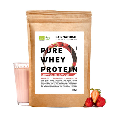 Orgaaninen heraproteiinijauhe mansikka
