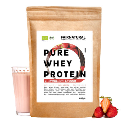 Orgaaninen heraproteiinijauhe mansikka
