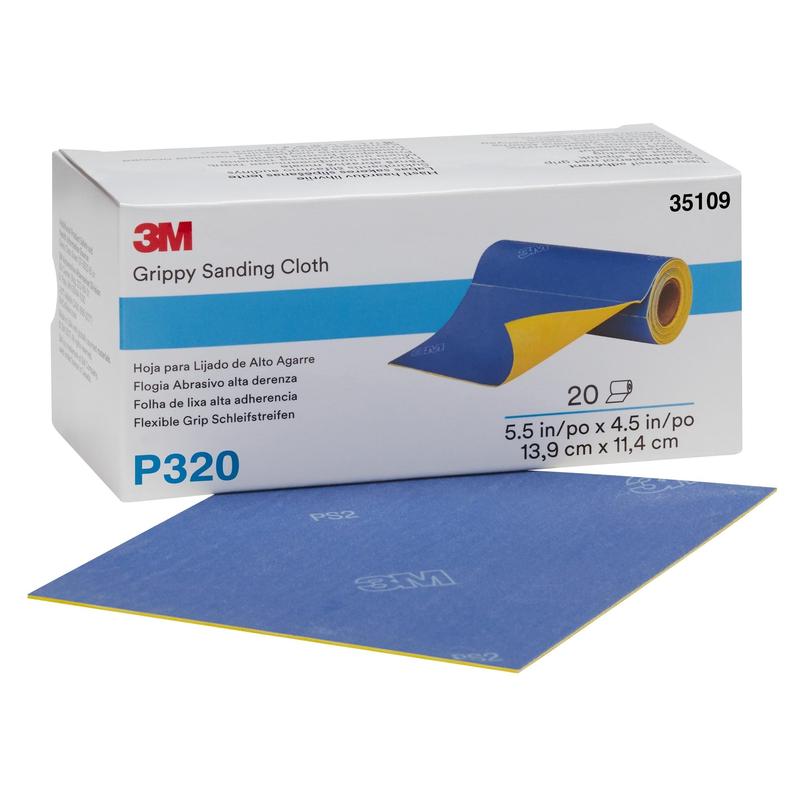 3M™ Flexible Grip -hiomanauhat, 139 mm x 114 mm, rei'itetty 20 nauhan rullalle, P320, 35109 | Pakkaus (1 rulla)
