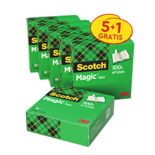 Scotch® Magic™ Invisible Tape Value Pack 6 rullaa 19mm x 33m | Pakkaus (6 rullaa)