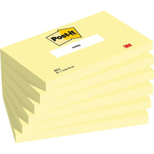 Post-it® muistilaput, kanariankeltainen, 76 mm x 127 mm, 100 arkkia/tyyny, 6 lappua/pakkaus, 100 % PEFC, SGSCH-PEFC-COC-110078 | Pakkaus (6 kpl)