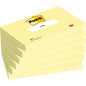 Post-it® muistilaput, kanariankeltainen, 76 mm x 127 mm, 100 arkkia/tyyny, 6 lappua/pakkaus, 100 % PEFC, SGSCH-PEFC-COC-110078 | Pakkaus (6 kpl)
