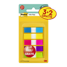 Post-it® Index -liimanauhat, mini, erilaisia ​​värejä, 11,9 mm x 43,2 mm, promootio, 60 liimanauhaa + 40 ilmaista/annostelijaa, 1 annostelija/pakkaus | Pakkaus (5 kpl)