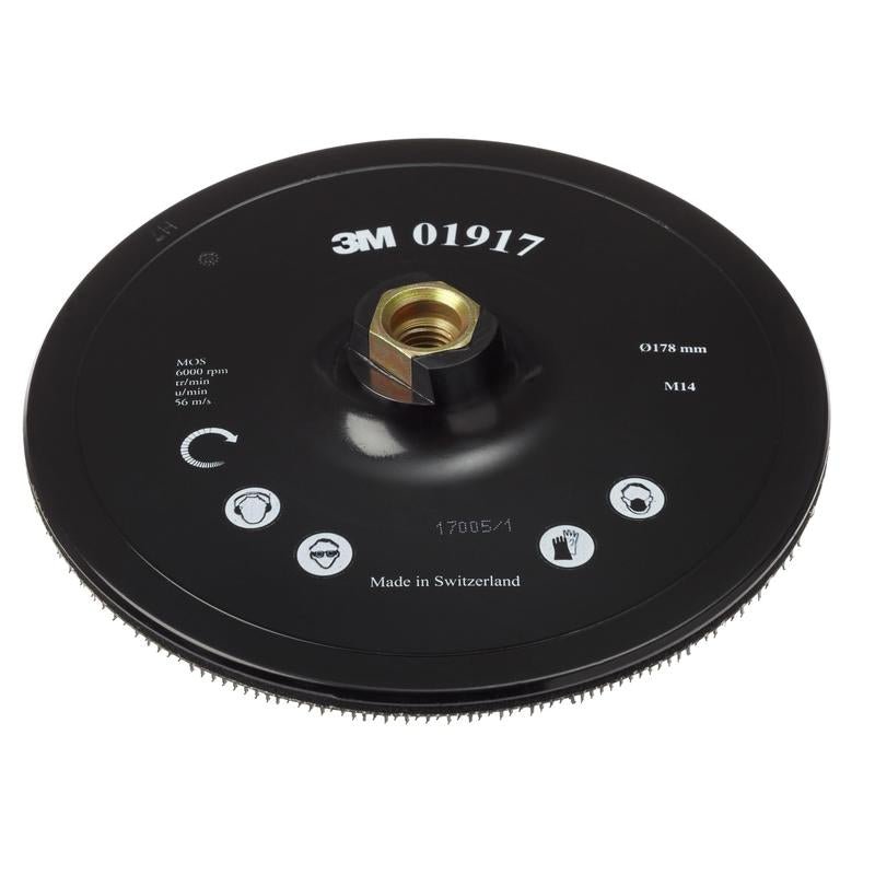 3M™ tarttuva taustalevy DH-AC ilman keskitystä, 115 mm, M14-kiinnitys | Pakkaus (1 kpl)