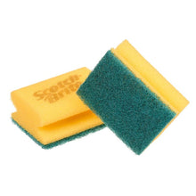 Scotch-Brite™ Sponge 374, keltainen/vihreä, 70mm x 150mm, 10/pakkaus | Laatikko (10 pakkausta)