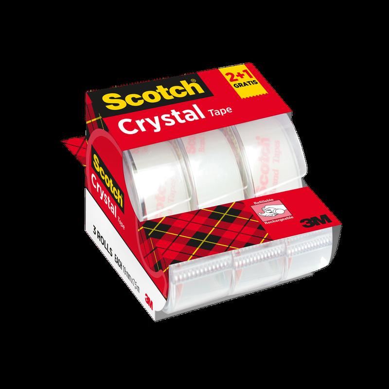 3M™ Scotch® Crystal -teippi 19 mm - Läpinäkyvät toimistoteipit