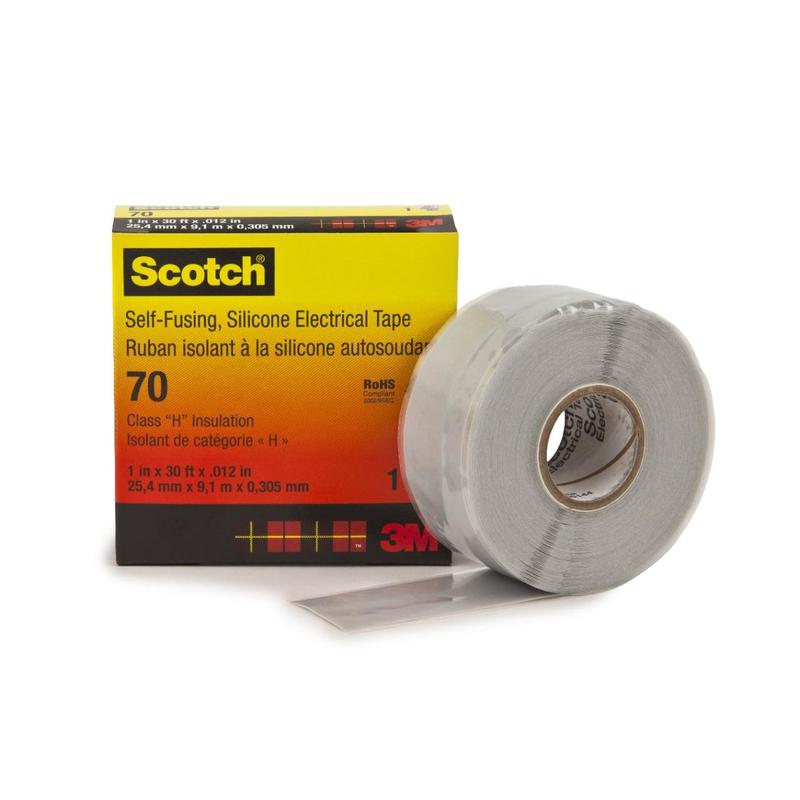 Scotch® 70 silikonikuminauha Itsekiinnittyvä vaaleanharmaa 25mm x 9m 0,3mm | Pakkaus (1 rulla)