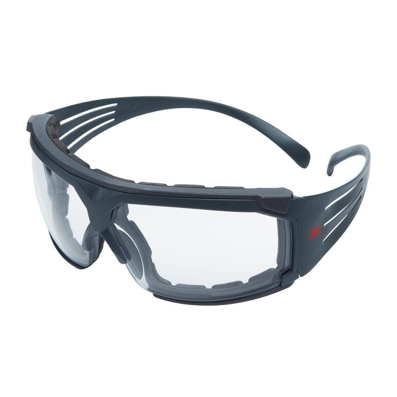 3M™ SecureFit™ 600 -suojalasit, harmaat sangat, vaahtomuovikehys, Scotchgard™ huurtumista ja naarmuuntumista estävä pinnoite (K&N), kirkas linssi, SF601SGAF/FI-EU | Pakkaus (1 kpl)