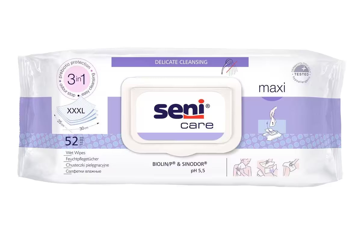 Seni Care Maxi kosteuspyyhkeet | Pakkaus (52 kpl)