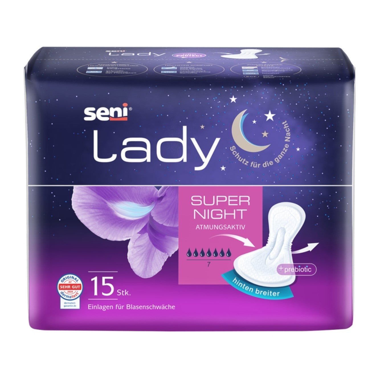 Seni Lady Super Night a15 | Pakkaus (15 kpl)
