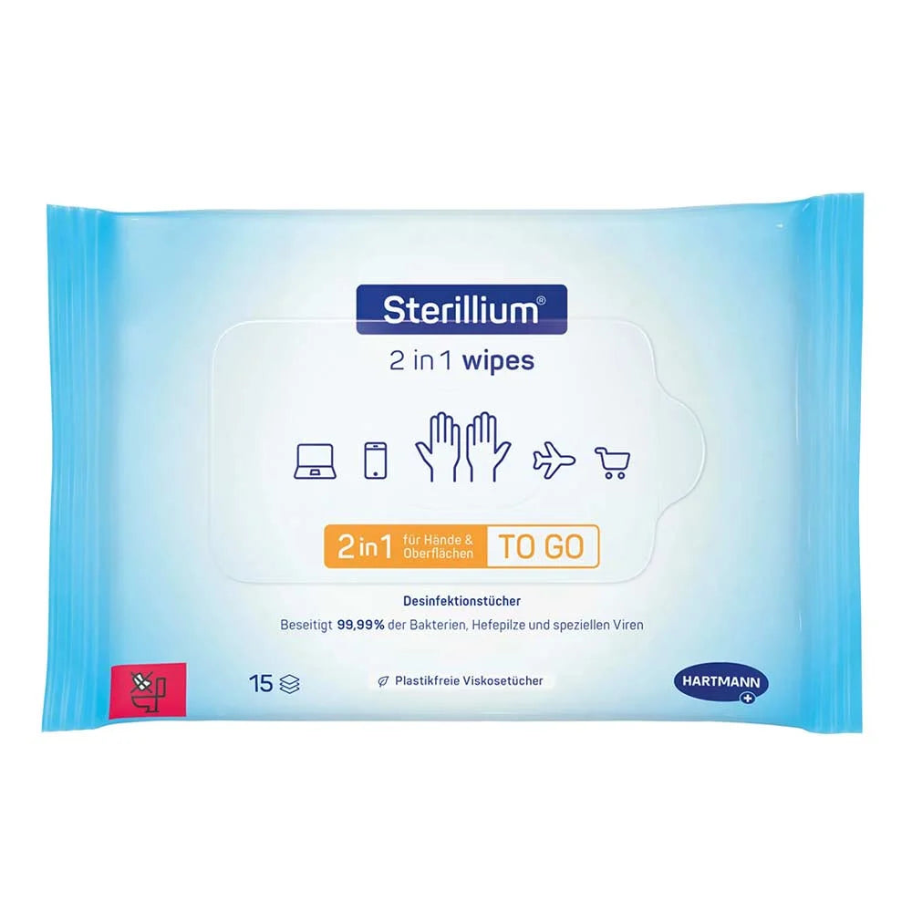 Sterillium® 2 in 1 -pyyhkeet | Pakkaus (15 kpl)