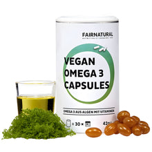 Vegaaniset Omega 3 -kapselit, jotka on valmistettu levistä