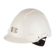 3M™ -suojakypärä, Uvicator, Räikkäkiinnike, Tuuletus, Muovinen hikinauha, Lampun pidike, Valkoinen, G3000NUV-10-VI | Pakkaus (1 kpl)